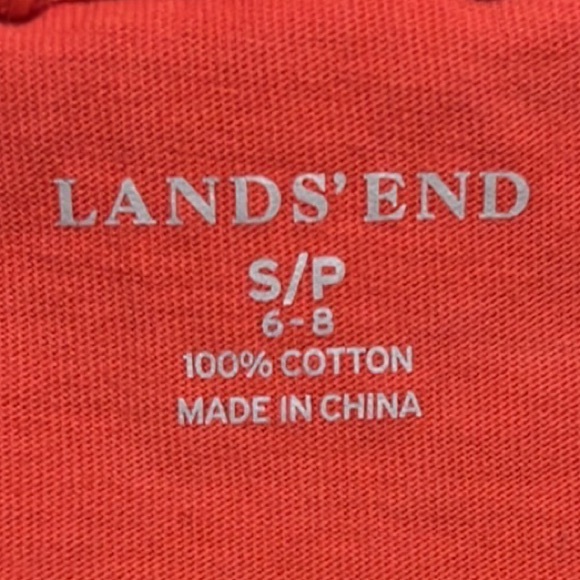 Women’s LANDS’ END, Zip Up, Roll Tab Sleeves Dress, Portland Orange, Size S/P - Picture 3 of 5